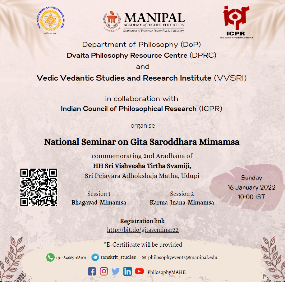 Seminar on Gita Saroddahara Mimamsa